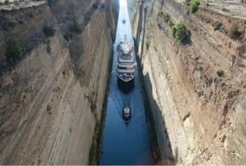 squeezing through the Corinth Channel